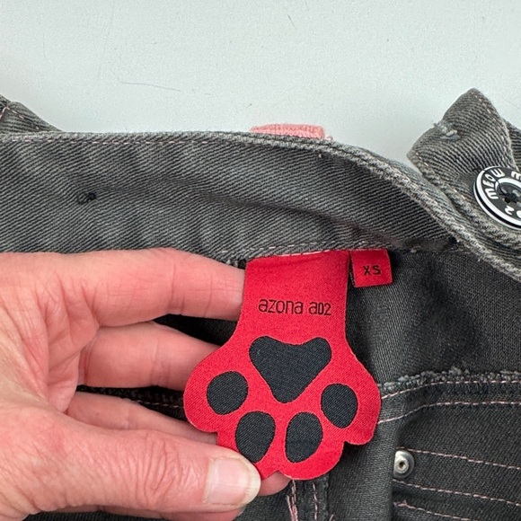 Azona a02 Black and Pink Denim Skirt with Removable Bib Button-Up Dress - Picture 5 of 15